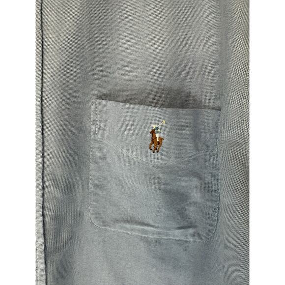 Ralph Lauren Shirt Men's Blue Preppy Cotton Classic Fit Button Down Large - Picture 3 of 11